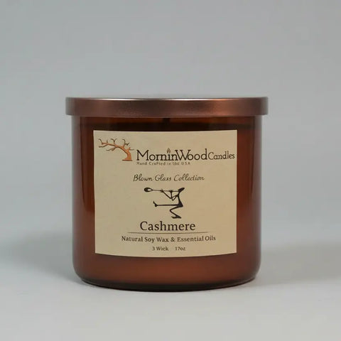 Handcrafted Cashmere Soy Wax 3-Wick Candle 17oz – Long Burn Time – MorninWood Candles | Made in USA MorninWood Candles  3 Wick Candle