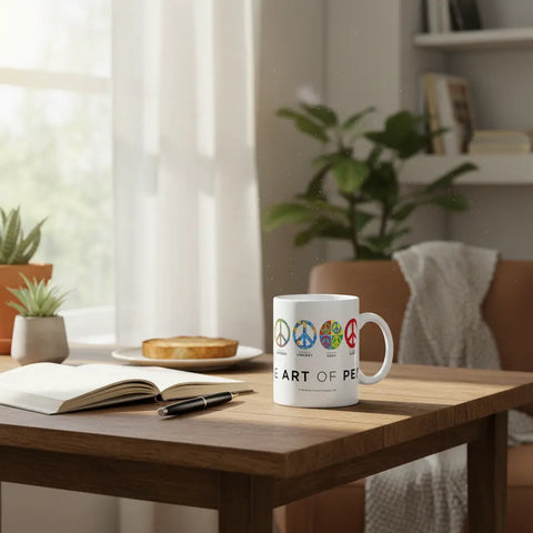 Handcrafted Ceramic Coffee Mug – Mindfulness Art of Peace Design | Made in USA Whitney Howard Designs  Mugs