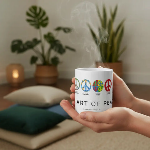 Handcrafted Ceramic Coffee Mug – Mindfulness Art of Peace Design | Made in USA Whitney Howard Designs  Mugs
