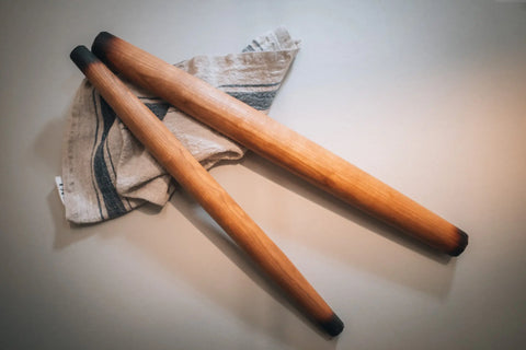 Handcrafted Cherry and Walnut Wood Rolling Pin – 20 to 22 Inch Rustic Kitchen Tool | Made in USA Blanc Creatives  Kitchen Tools & Utensils
