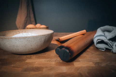 Handcrafted Cherry and Walnut Wood Rolling Pin – 20 to 22 Inch Rustic Kitchen Tool | Made in USA Blanc Creatives  Kitchen Tools & Utensils