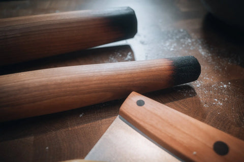 Handcrafted Cherry and Walnut Wood Rolling Pin – 20 to 22 Inch Rustic Kitchen Tool | Made in USA Blanc Creatives  Kitchen Tools & Utensils