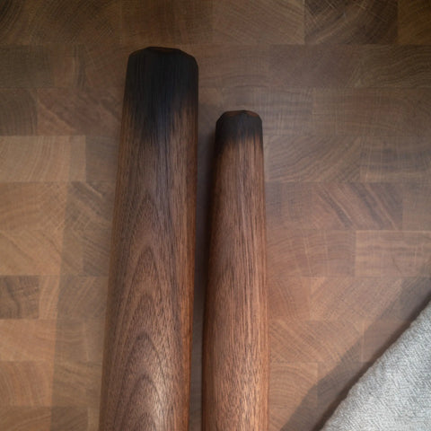 Handcrafted Cherry and Walnut Wood Rolling Pin – 20 to 22 Inch Rustic Kitchen Tool | Made in USA Blanc Creatives  Kitchen Tools & Utensils