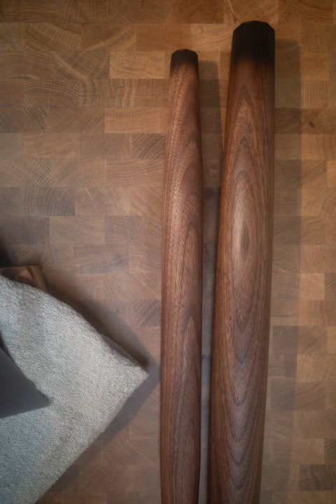 Handcrafted Cherry and Walnut Wood Rolling Pin – 20 to 22 Inch Rustic Kitchen Tool | Made in USA Blanc Creatives  Kitchen Tools & Utensils