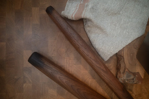 Handcrafted Cherry and Walnut Wood Rolling Pin – 20 to 22 Inch Rustic Kitchen Tool | Made in USA Blanc Creatives  Kitchen Tools & Utensils