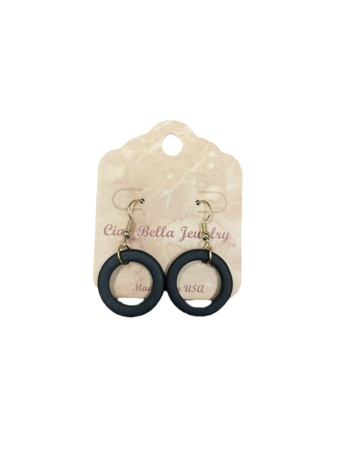 Handcrafted Circular Sea Glass Dangle Earrings – Coastal Jewelry Accent | Made in USA – 1.5 Inch Length Michelle Marie Boutique  Earrings