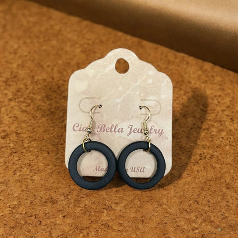 Handcrafted Circular Sea Glass Dangle Earrings – Coastal Jewelry Accent | Made in USA – 1.5 Inch Length Michelle Marie Boutique  Earrings