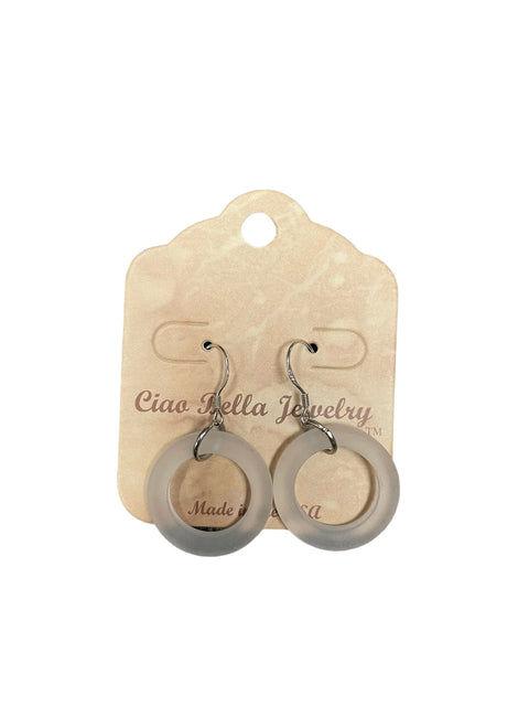 Handcrafted Circular Sea Glass Dangle Earrings – Coastal Jewelry Accent | Made in USA – 1.5 Inch Length Michelle Marie Boutique  Earrings