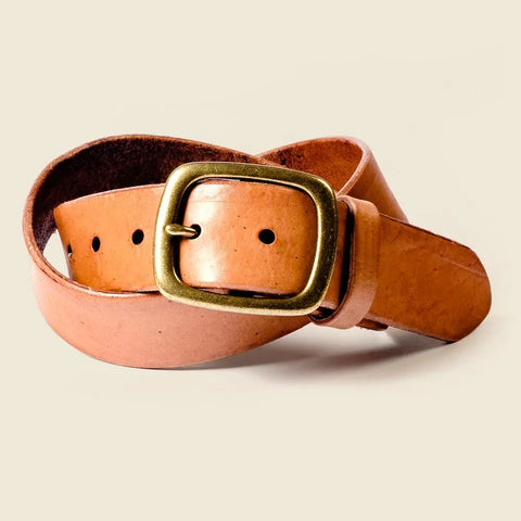 Handcrafted Classic Honey Leather Belt 1.5 Inch Wide – Handmade in USA CASUPO  Belt