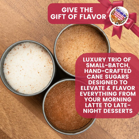 Handcrafted Coffee Sugar Trio Gift Pack – Sugar Spice and Everything Nice Set of 3 | Made in USA Gustus Vitae  Collections & Gift Sets