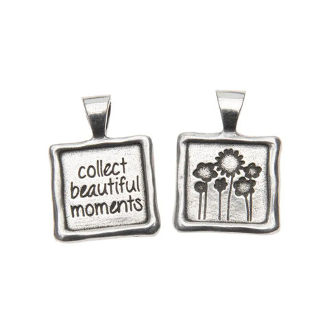 Handcrafted Collect Beautiful Moments Pewter Charm Pendant – Vintage Wax Seal Design | Made in USA Whitney Howard Designs  Wax Seals