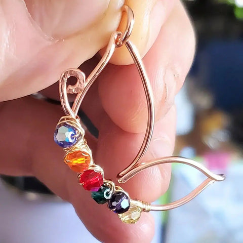 Autism Crystal Golden Wire Wrapped Butterfly Necklace Alexa Martha Designs  Necklaces