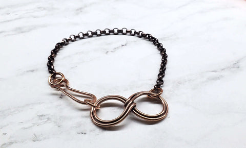 Handcrafted Copper Double Infinity Link Bracelet – Alexa Martha | Made in USA Alexa Martha Designs  Bracelet