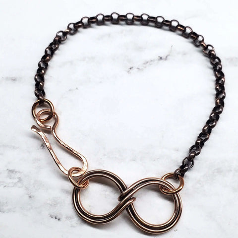 Handcrafted Copper Double Infinity Link Bracelet – Alexa Martha | Made in USA Alexa Martha Designs  Bracelet