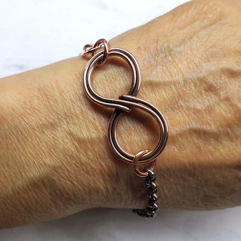 Handcrafted Copper Double Infinity Link Bracelet – Alexa Martha | Made in USA Alexa Martha Designs  Bracelet