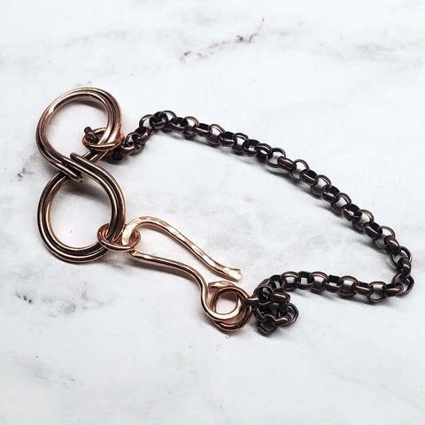 Handcrafted Copper Double Infinity Link Bracelet – Alexa Martha | Made in USA Alexa Martha Designs  Bracelet