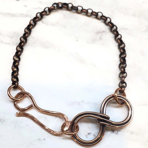 Handcrafted Copper Double Infinity Link Bracelet – Alexa Martha | Made in USA Alexa Martha Designs  Bracelet