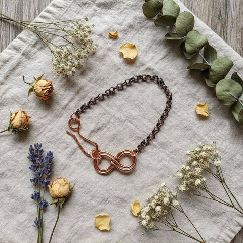 Handcrafted Copper Double Infinity Link Bracelet – Alexa Martha | Made in USA Alexa Martha Designs  Bracelet