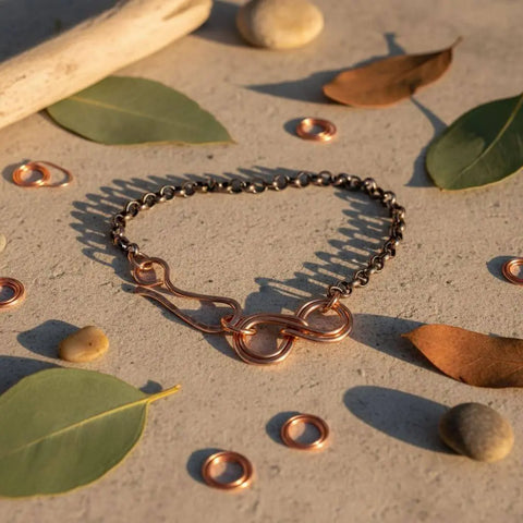 Handcrafted Copper Double Infinity Link Bracelet – Alexa Martha | Made in USA Alexa Martha Designs  Bracelet