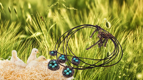 Handcrafted Copper Robin Nest Necklace With Up to 5 Beads – Made in USA Alexa Martha Designs  Necklace