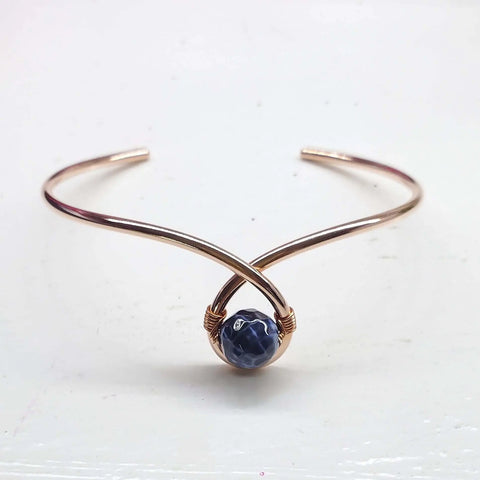 Handcrafted Copper Teardrop Bangle Bracelet – Child Abuse Awareness Jewelry | Made in USA Alexa Martha Designs  Bracelet/Bangle