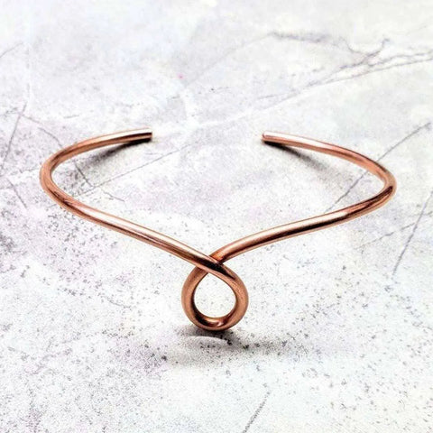 Handcrafted Copper Teardrop Cuff Bracelet – Artisan Jewelry | Made in USA Alexa Martha Designs  Bracelet/Bangle
