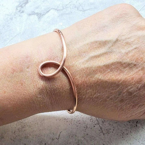 Handcrafted Copper Teardrop Cuff Bracelet – Artisan Jewelry | Made in USA Alexa Martha Designs  Bracelet/Bangle