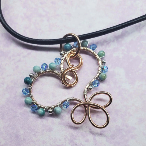 Handcrafted Copper Turquoise Heart Pendant Necklace – Artisan Jewelry | Made in USA Montana Alexa Martha Designs  Necklaces