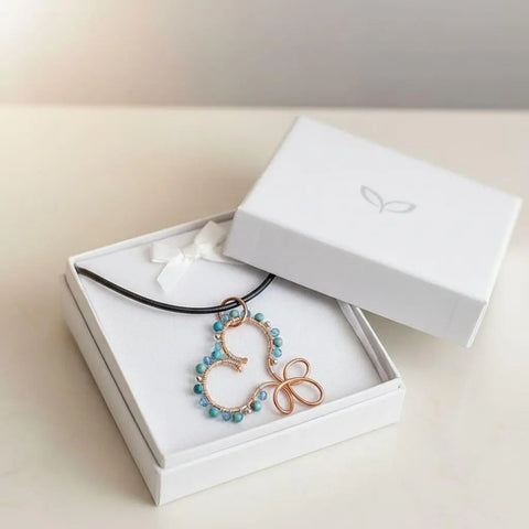 Handcrafted Copper Turquoise Heart Pendant Necklace – Artisan Jewelry | Made in USA Montana Alexa Martha Designs  Necklaces