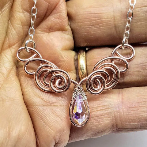 Handcrafted Copper Wire Angel Necklace – Montana Artisan Jewelry | Made in USA Alexa Martha Designs  Necklace