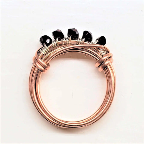 Handcrafted Copper Wire Wrapped Birthstone Crystal Ring – Montana Made in USA Alexa Martha Designs  Ring