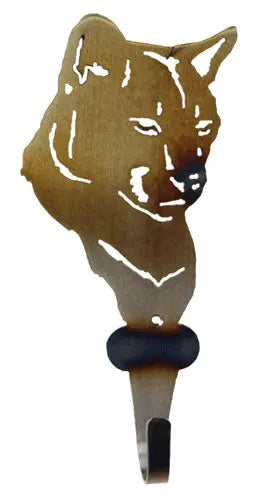 Handcrafted Cougar Head Wall Hook – Rustic Steel Coat and Towel Holder | Made in USA Knights Home Decor  item