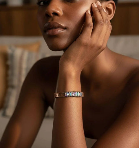 Handcrafted Crystal Spike Copper Cuff Bracelet – Montana Style | Made in USA Alexa Martha Designs 
