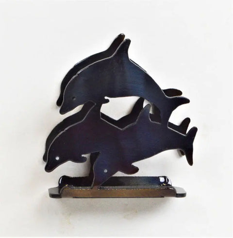 Handcrafted Dolphin Metal Napkin Holder – Coastal Table Accessory | Made in USA Knights Home Decor  item