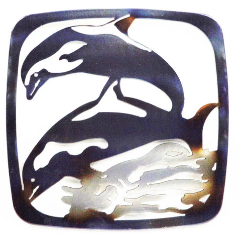 Handcrafted Dolphin Metal Trivet – Heat Resistant Kitchen Hot Plate Mat | Made in USA Knights Home Decor  item