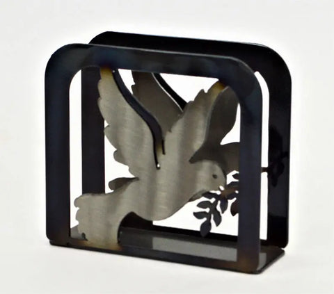 Handcrafted Dove Napkin Holder – Metal Table Accessory with Peace Motif | Made in USA Knights Home Decor  item