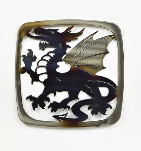 Handcrafted Dragon Design Metal Trivet – Heat Resistant Kitchen Hot Plate | Made in USA Knights Home Decor  item