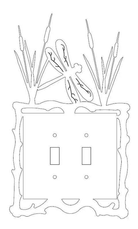 Handcrafted Dragonfly Light Switch Cover – Rustic Metal Art Decor | Made in USA Knights Home Decor  item