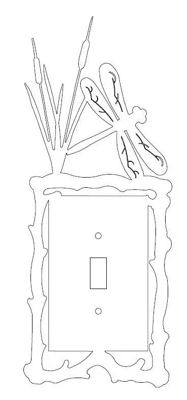 Handcrafted Dragonfly Light Switch Cover – Rustic Metal Art Decor | Made in USA Knights Home Decor  item