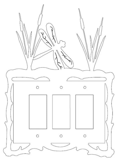 Handcrafted Dragonfly Light Switch Cover – Rustic Metal Art Decor | Made in USA Knights Home Decor  item