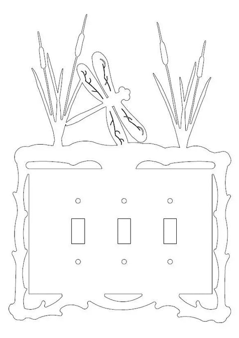 Handcrafted Dragonfly Light Switch Cover – Rustic Metal Art Decor | Made in USA Knights Home Decor  item