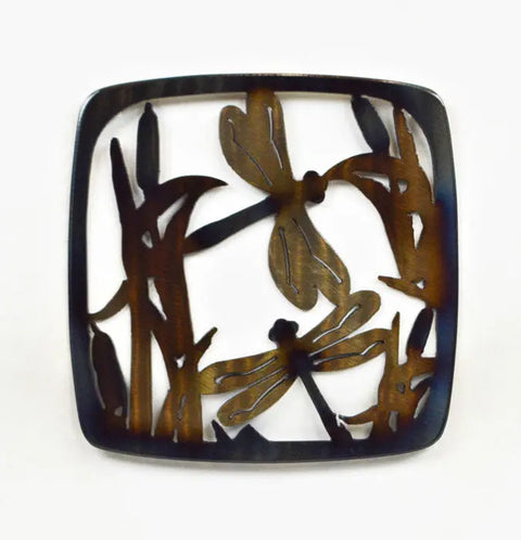 Handcrafted Dragonfly Metal Trivet – Decorative Hot Plate Kitchen Accessory | Made in USA Knights Home Decor  item