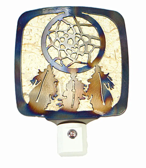 Handcrafted Dream Catcher Night Light – Light Sensor LED Glow | Peaceful Bedroom Decor Made in USA Knights Home Decor  item