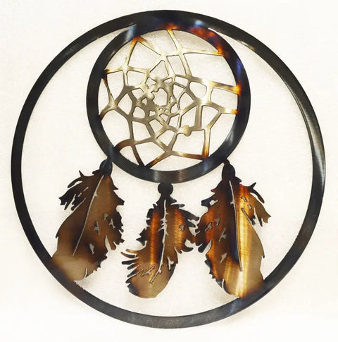 Handcrafted Dream Catcher Wall Art – Rustic Metal Home Decor | Made in USA Knights Home Decor  item
