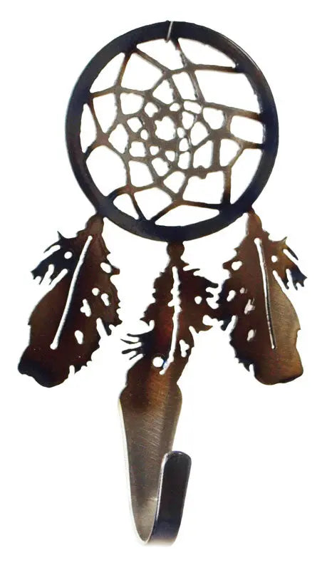 Handcrafted Dream Catcher Wall Hook – Rustic Metal Coat and Towel Hanger | Made in USA Knights Home Decor  item