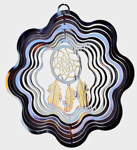 Handcrafted Dream Catcher Wind Spinner – Indoor Outdoor Decor | Made in USA Knights Home Decor  item
