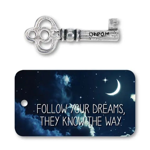 Handcrafted Dream Key Charm – Inspirational Pewter Keepsake | Follow Your Dreams | Made in USA Whitney Howard Designs  Keys