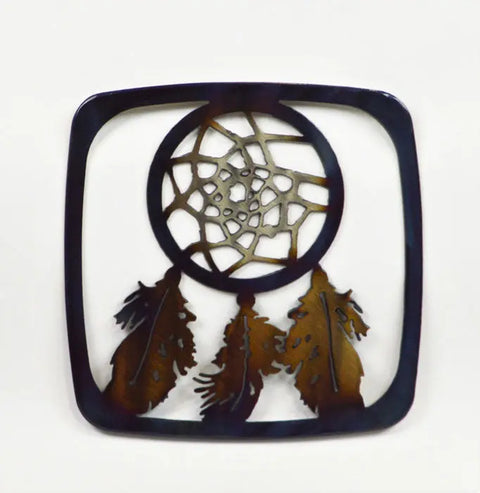 Handcrafted Dreamcatcher Metal Trivet – Rustic Kitchen Hot Plate | Made in USA Knights Home Decor  item