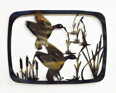 Handcrafted Ducks in Wetlands Casserole Dish Holder – Rustic American Kitchen Decor | Made in USA Knights Home Decor  item