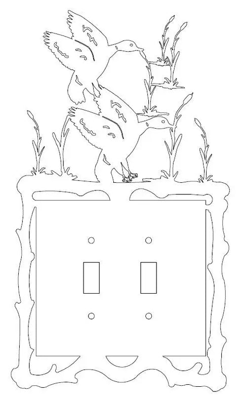 Handcrafted Ducks in Wetlands Metal Light Switch Cover – Rustic Wildlife Decor | Made in USA Knights Home Decor  item